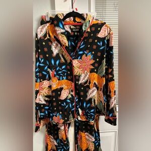 Floral Tiger Print Pajama Set